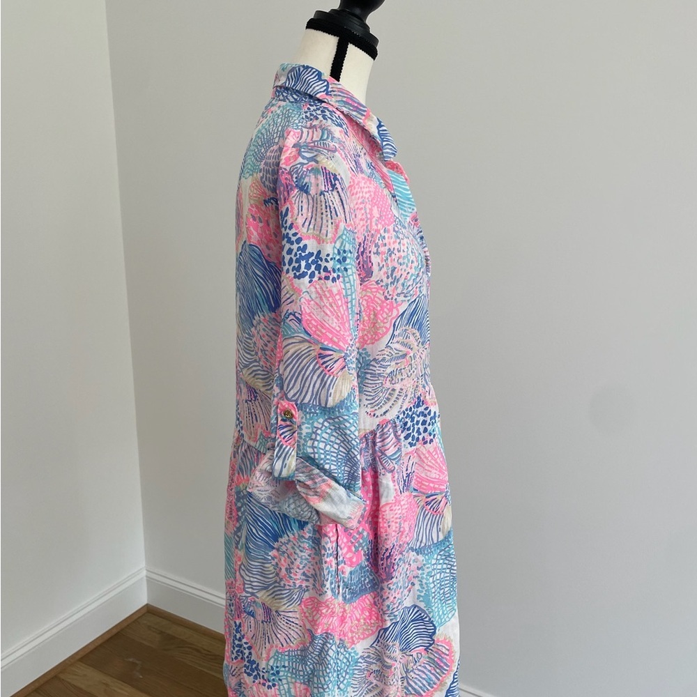 Lilly Pulitzer Shaela Button-up Dress, “Roar of the Seas” Print, Size small - Picture 7 of 16